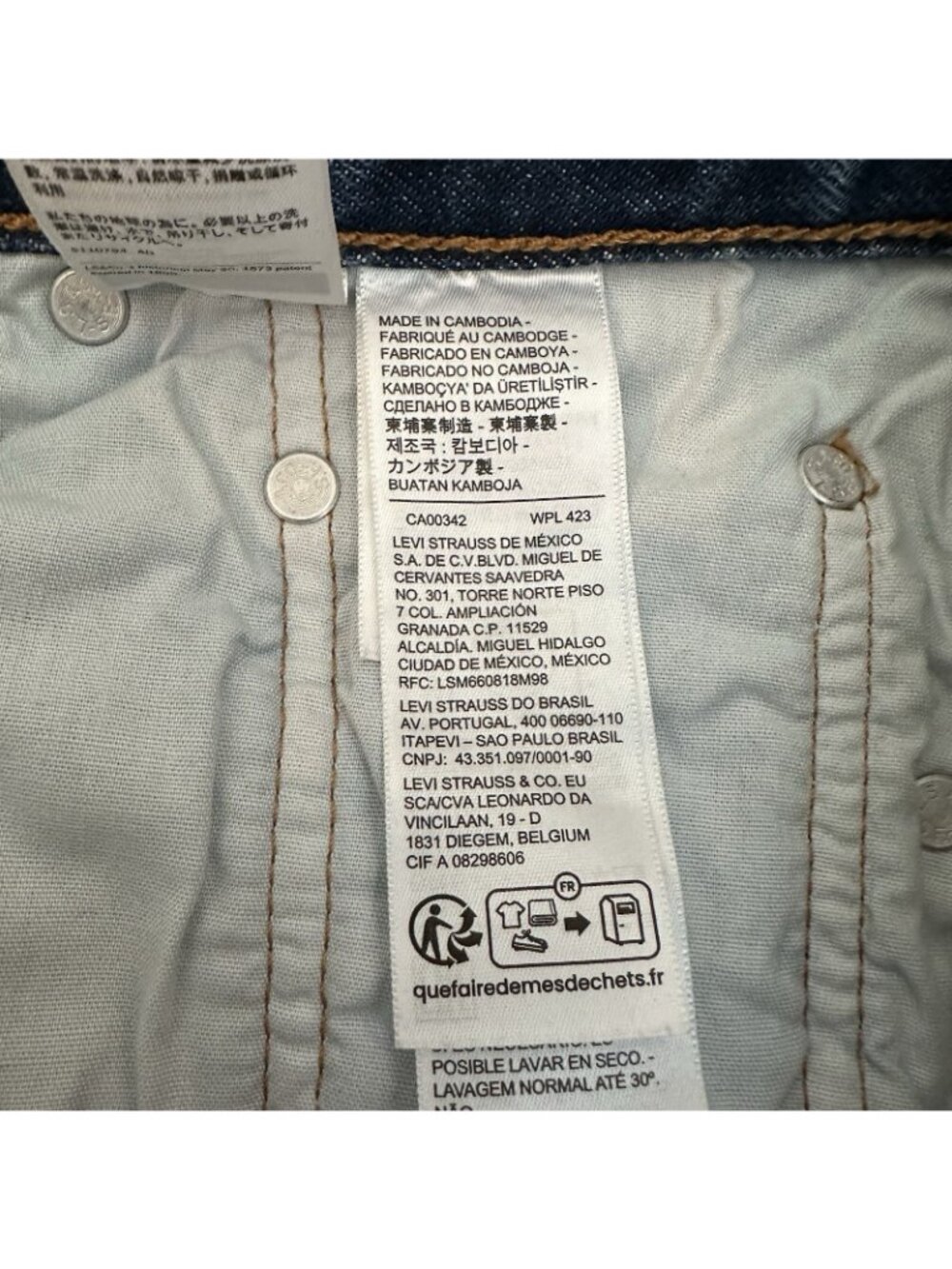 Levi’s 501 Jeans Women’s Size 28X32 Blue High Rise Button Fly Classic 12501-0421 - Picture 8 of 13
